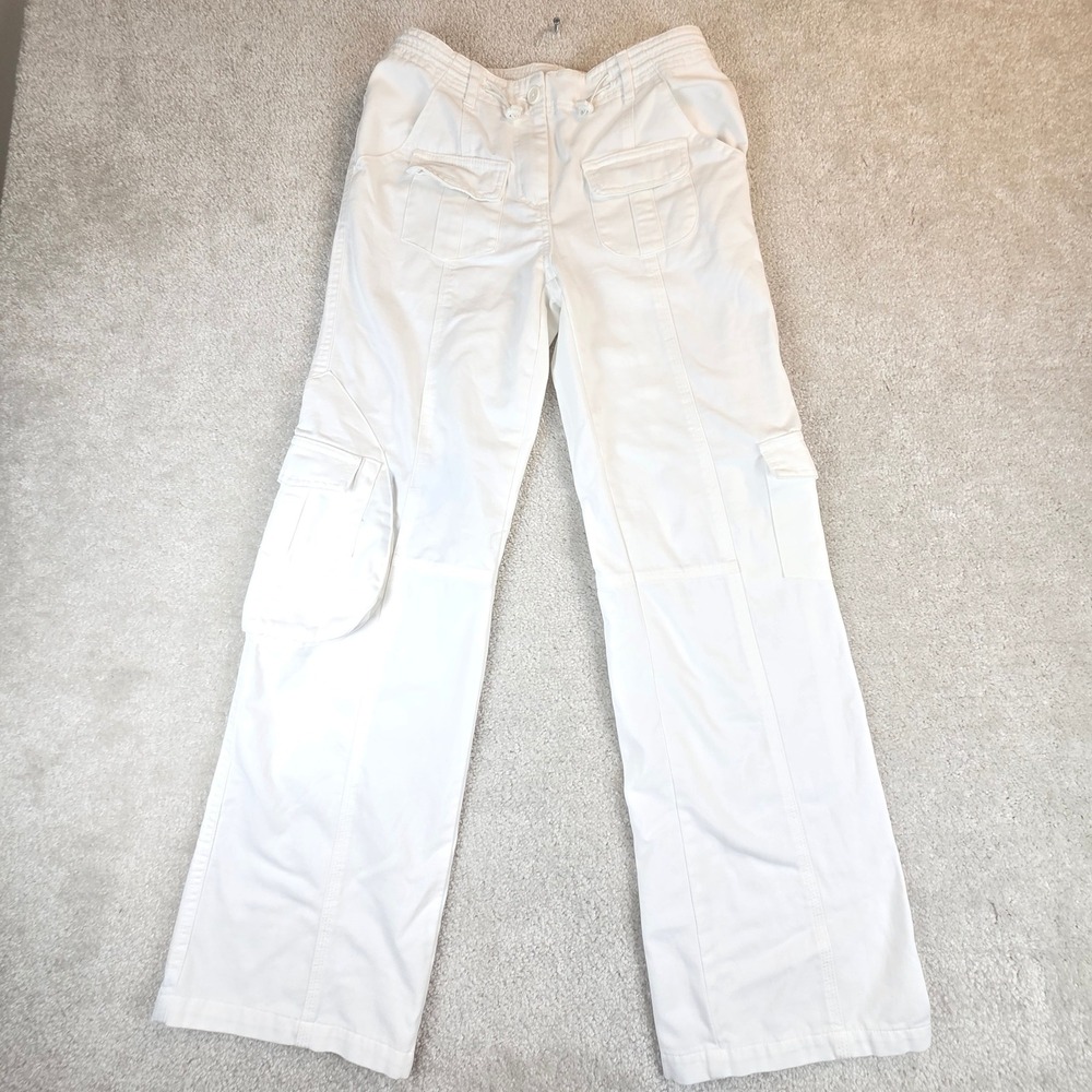 Brandy Melville White Cargo Pants Wide Leg Womens 28x30 Utility
